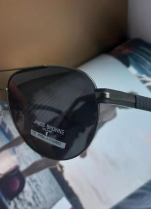 Чоловічі сонячні окуляри авіатори з поляризацією бренд james browne італія3 фото