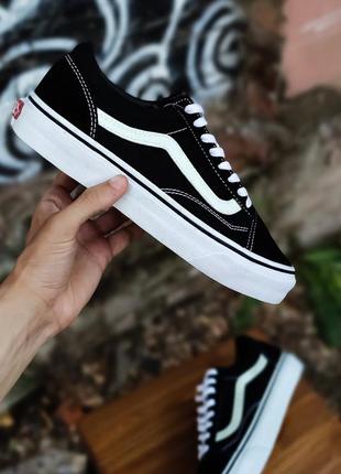 Замшеві, чорні кеди vans old skool, натуральна замша, накладений платіж