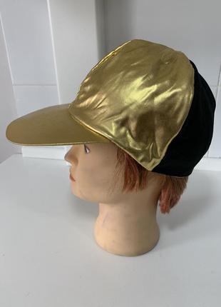 Диско ретро 80-90х кепка золотая карнавальная трикотаж