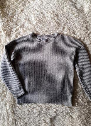 Свитер серый, теплый свитер1 фото