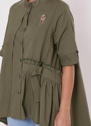Бавовняна легка та вільна жіноча блузка, розмір від 52 до 584 фото