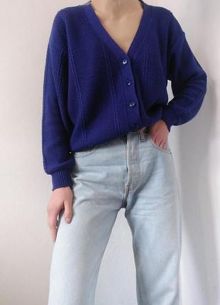 Винтажный хлопковый кардиган фиолетовый свитер кофта с пуговицами хлопок джемпер пуловер реглан лонгслив коттон кардиган винтаж свитер10 фото
