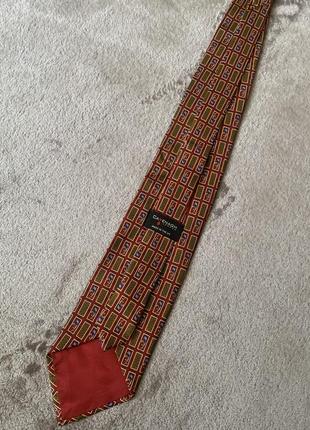 Шелковый галстук англия london  цвет разноцветный бордовый с принтом тюльпан3 фото