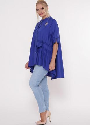 Хлопковая легкая и свободная женская блузка , размер от 52 до 582 фото