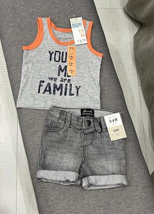Комплект на хлопчика шорти та майка primark