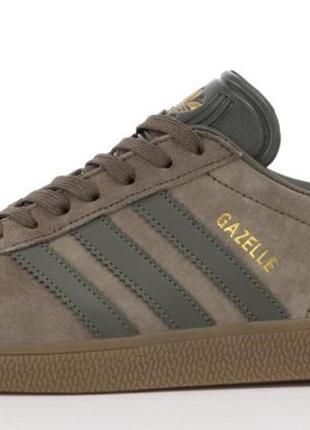 Замшевые кроссовки adidas gazelle brown6 фото