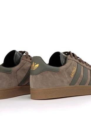 Замшевые кроссовки adidas gazelle brown8 фото