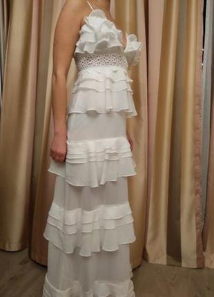 Нереально крутое роскошное макси-платье true decadence от asos! рюши, кружево!10 фото