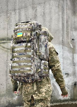 Тактичний рюкзак 'field' піксель коричневий із світло-зеленим