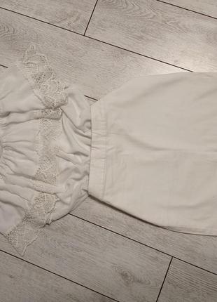 Юбка карандаш белая + блуза топ9 фото