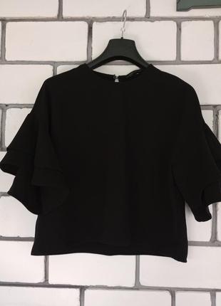 Кофтина топ блузон оверсайз,,рукава с воланами; zara woman; ; xs/s10 фото