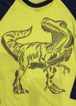 Реглан дино динозавр динозавр 116 длинным рукавом тонкий тонкая кофта рекс6 фото