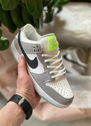 Кроссовки 
nike sb dunk pro •gray white green•