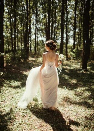 Весельное платье свадебное платье платье со шлейфом свадебное платье со шлейфом1 фото