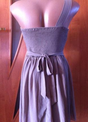 Нежное платье цвета капучино4 фото