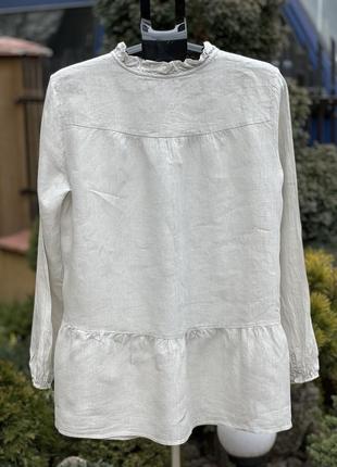 0039 italy стильна блуза стиль бохо 100% льон xl5 фото