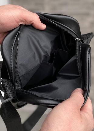 Мужская сумка барсетка через плечо, спортивная черная стильная6 фото