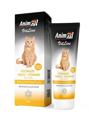 Animall vetline фитопаста мультивитаминная для котов, 100 мл.