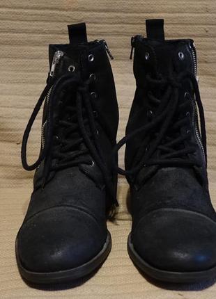 Стильные высокие черные замшевые ботинки selected/homme дания  44 р.2 фото