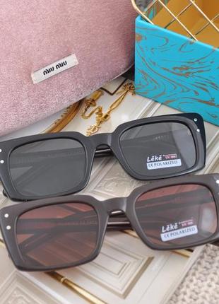 Красивые женские узкие солнцезащитные очки leke polarized4 фото