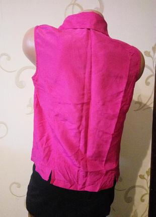 Красивая шелковая блузка безрукавка туника майка . размер 12.2 фото