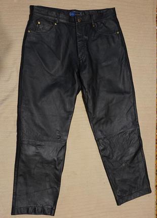 Отличнейшие черные кожаные джинсы john f. gee германия 52 р.