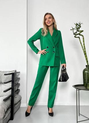 Костюм-тройка зелёный р 42-48