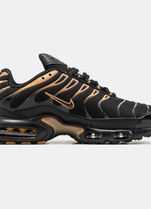 Мужские кроссовки nike air max tn plus black gold 40-41-42-43-44-455 фото