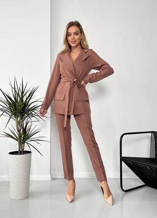 Костюм-трійка кавовий р 42-48