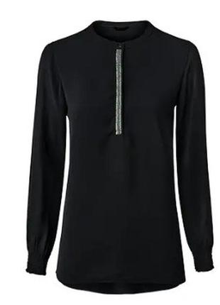 Элегантная блуза-туника с декором из разных материалов от tchibo (немечечина) размер 46, 50 евро2 фото