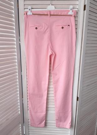 Zara штаны кораллового цвета с ремнем5 фото