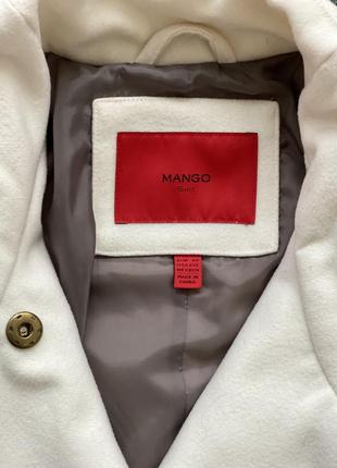 Біле пальто mango 3