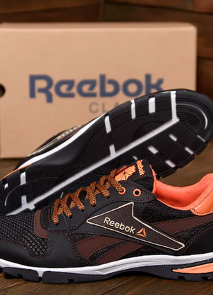 Мужские кроссовки летние сетка reebok street style brown с 210 кор