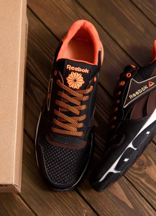 Мужские кроссовки летние сетка reebok street style brown с 210 кор4 фото