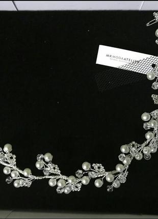 Новий набір ексклюзивні сережки, браслет і гілочка mk moda ateller2 фото
