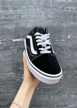 Мужские кеды vans old skool black white 40-41-42-43-444 фото