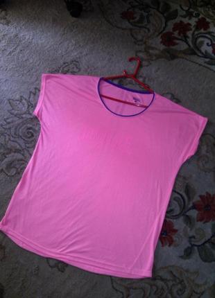 Модная,трикотажная,неоново-розовая футболка,большого размера,оригинал с нюансом,lonsdale6 фото