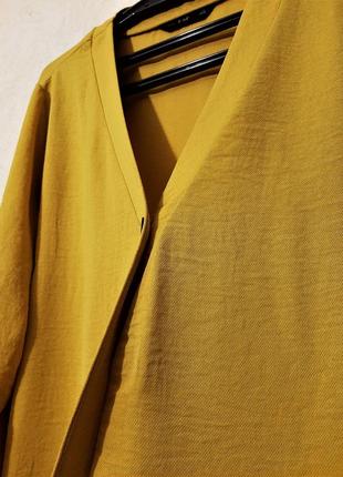 F&f бренд красивая блуза батал цвет светлой горчины жёлтая рукав 3/4 женская большой размер5 фото