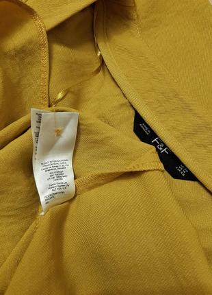 F&f бренд красивая блуза батал цвет светлой горчины жёлтая рукав 3/4 женская большой размер10 фото