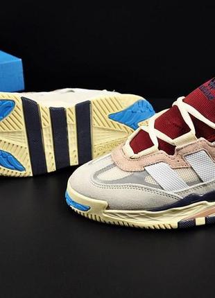 Кроссовки женские adidas niteball beige & burgundy3 фото