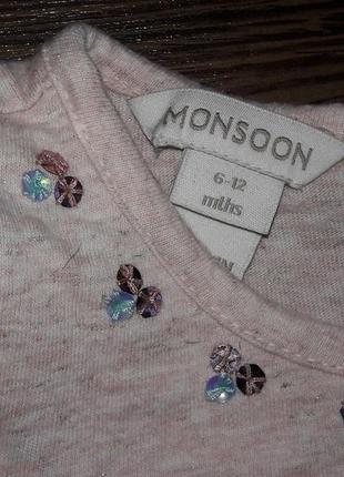 Платье  monsoon с феечками на 9-18мес. в идеальном состоянии.4 фото