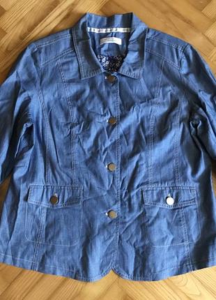 Куртка жакет из тонкого денима от artigiano! p.-16