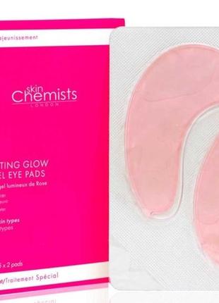 Патчі під очі skin chemists rose illuminating glow hydrogel eye pads