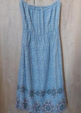 Легкое летнее платье new look сарафан с открытыми плечами4 фото