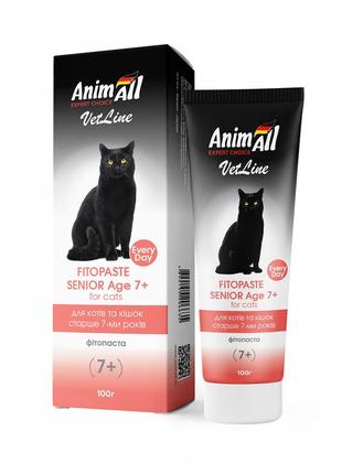 Animall vetline фитопаста для кошек и кошек старше 7 лет, 100 мл.