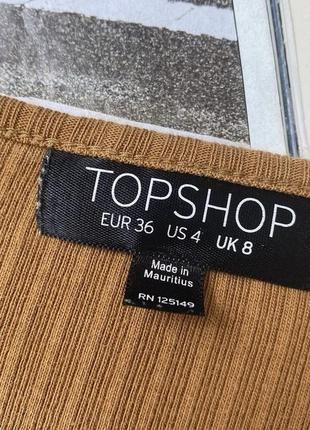 🧸шоколадная базовая водолазка в рубчик от topshop🤎2 фото