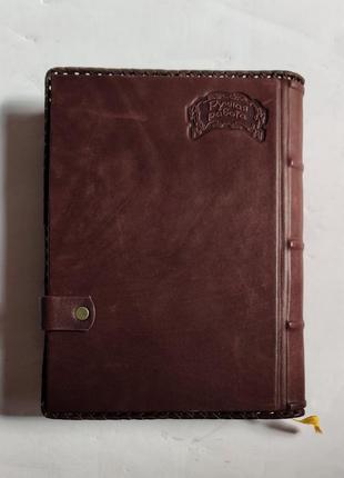 Кожаный блокнот для записей ручной работы на подарок мужская натуральная кожа записная записная книжка5 фото