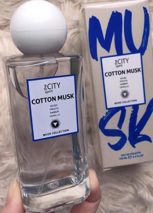 The city spirit cotton musk амброва фруктова східна туалетна вода жіноча чоловіча (духи парфум для жінок і чоловіків унісекс)