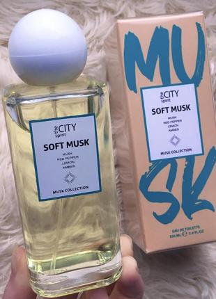 The city spirit soft musk пряная мускусная древесная женская туалетная вода (духи парфюм для женщин)1 фото