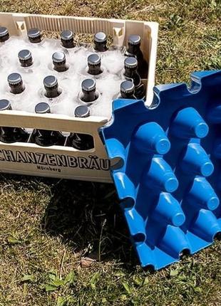 Охолоджувач eisblock для ящика пива 0,5 л. охолодження пивних ящиків пляшок напоїв форма для льоду формочки акумулятор холоду ernesto pepco jysk